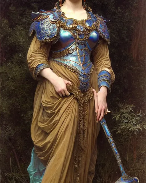 Prompt: Daniel DeVito , dressed in ornate, detailed, intricate iridescent opal armor, detailed oil painting by William Adolphe Bouguereau and Donato Giancola