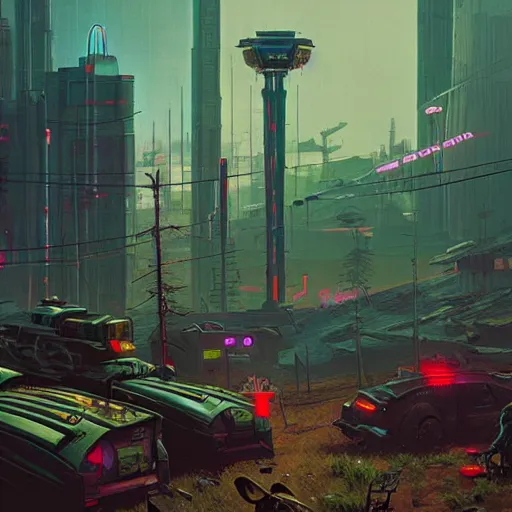 Image similar to cyberpunk wild west, high detail, simon stalenhag