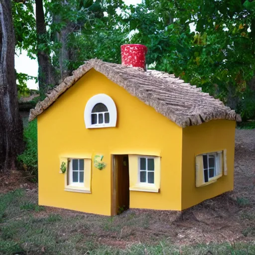 Prompt: house made out of cheese