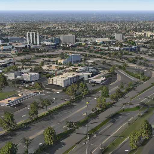 Image similar to pembroke pines florida in gta 5, 8k octane 3D render