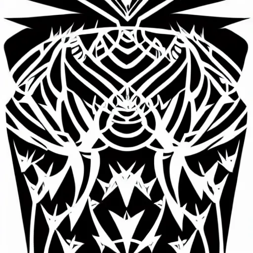 Image similar to a small vector tattoo design. spiky, tribal.