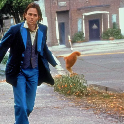 Image similar to Live Action Still of Jerma in Benny and Joon, real life, hyperrealistic, ultra realistic, realistic, highly detailed, epic, HD quality, 8k resolution, body and headshot, film still