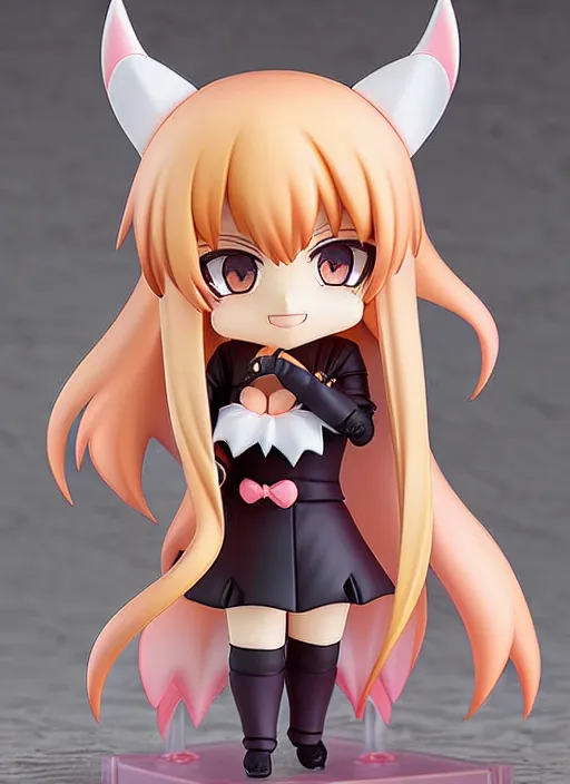 Image similar to nendoroid anime beautiful cute bat peach, fullbody, anime, nendoroid,