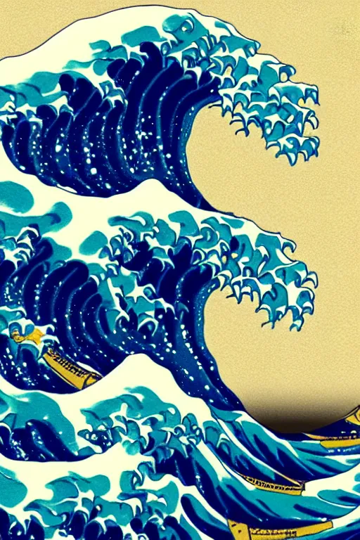 Prompt: The Great Wave off Kanagawa, Vaporwave aesthetic, synthwave aesthetic, highly detailed, digital painting, artstation, concept art, smooth, sharp focus, illustration