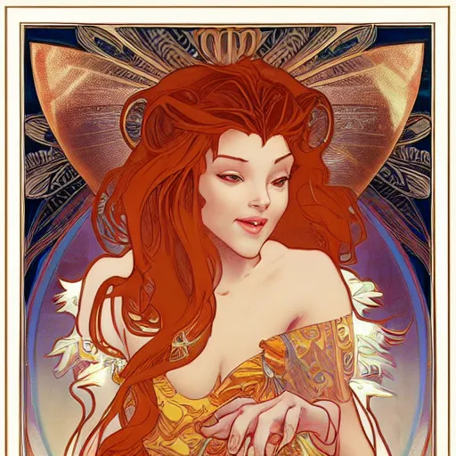 Prompt: Simba lion king Disney , by Alphonse Mucha, Ayami Kojima, Amano, Charlie Bowater, Karol Bak, Greg Hildebrandt, Jean Delville, and Mark Brooks,