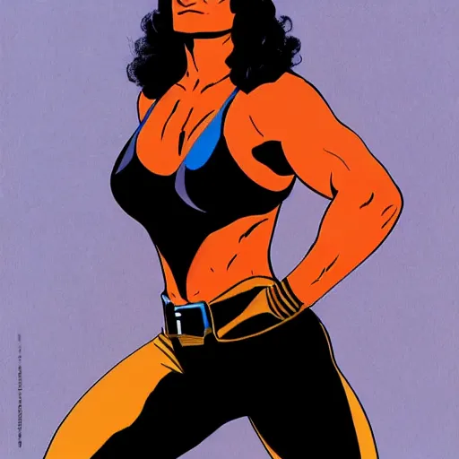 Prompt: gina carano retro minimalist portrait by jean giraud, moebius starwatcher comic, 8 k