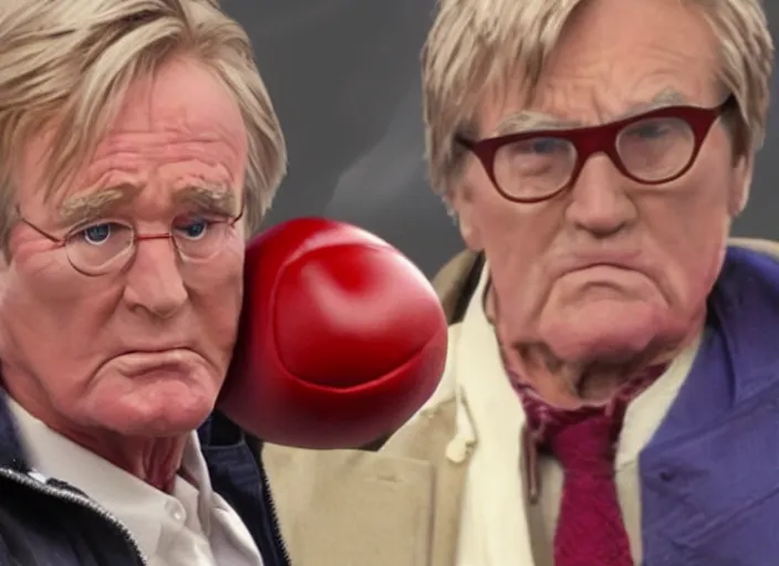 Image similar to action shot of ken barlow from coronation Street performing a hadouken like round from Street fighter, realistic, detailed, cinematic, concept art, digital art,