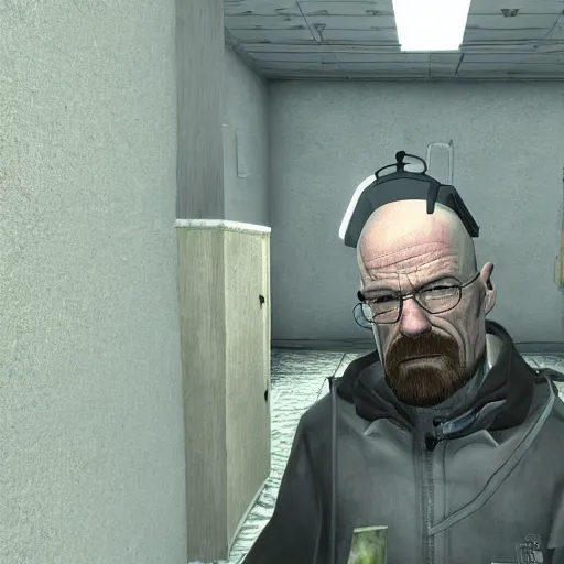 Image similar to Walter White in Half Life 2