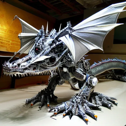 Prompt: A Robotic Dragon Highly Detailed, HD Quality