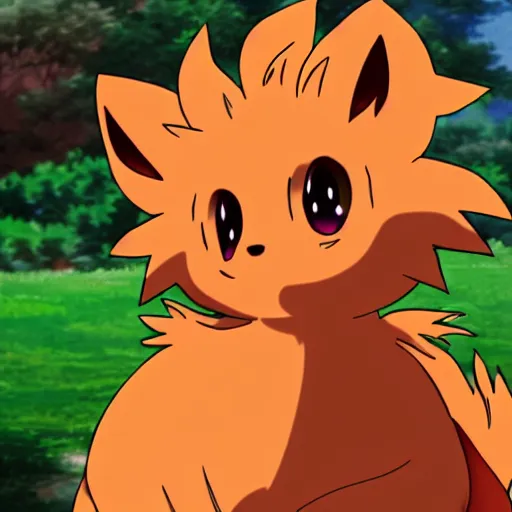 Image similar to vulpix, pokemon, as depicted in the anime