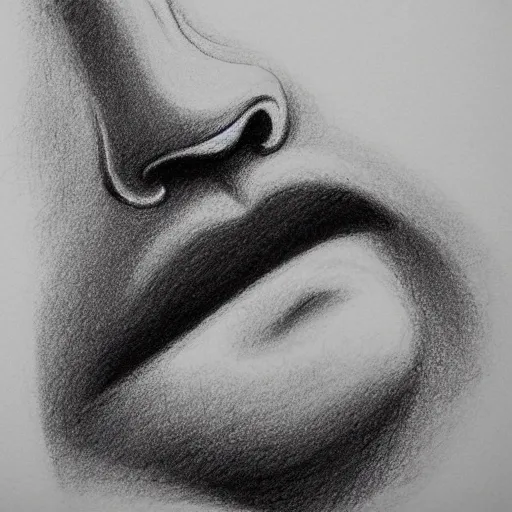 nose drawings in pencil