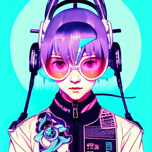 Image similar to high quality high detail 3 / 4 portrait of a hatsune miku as diesel punk character in an futuristic world, techwear, tristan eaton, victo ngai, artgerm, rhads, ross draws, hyperrealism, intricate detailed, alphonse mucha, pastel colors, vintage, artstation