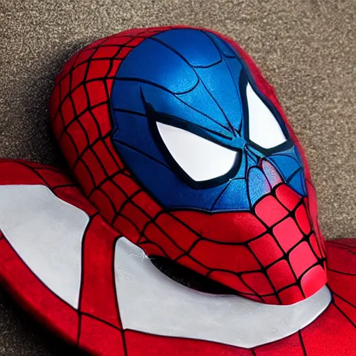 Prompt: captain america with spiderman mask, photo