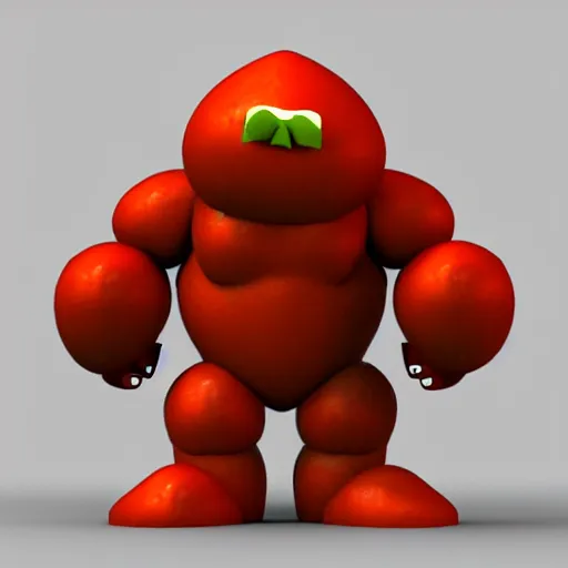 Image similar to pizza golem, 3 d model, highly detailed