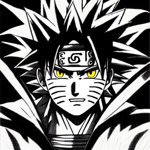 Naruto Going Super Saiyan By Kentaro Miura, Highly 