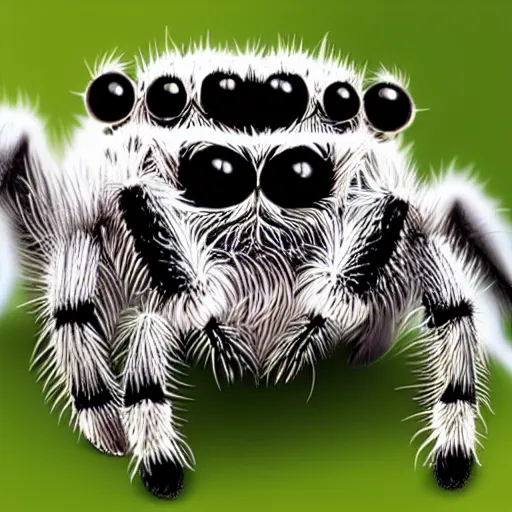 Prompt: cat jumping spider hybrid