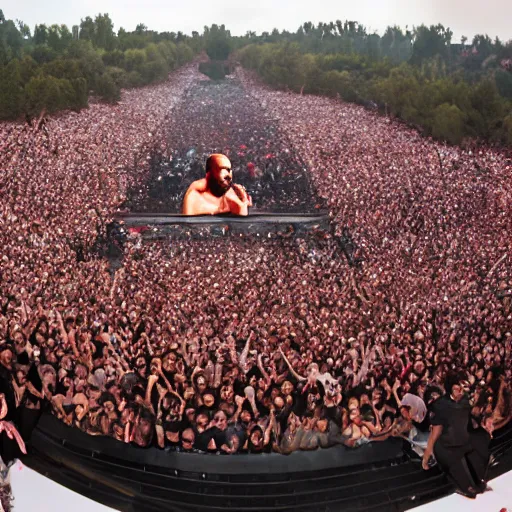 Image similar to Kanye concert in hell