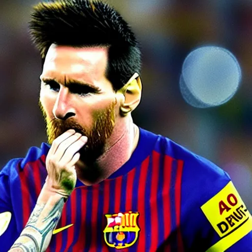 Image similar to super Saiyan Lionel Messi