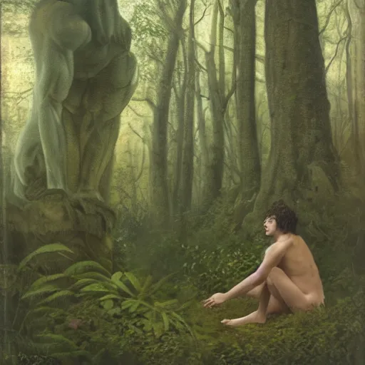 Prompt: satyr in forest