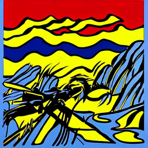 Image similar to Vietnamese wilderness pop art by Roy Lichtenstein