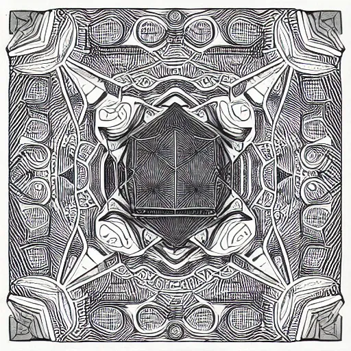 Image similar to “geometrically surreal order of Ethereum, extremely high detail, photorealistic, intricate line drawings, dotart, album art in the style of James Jean”