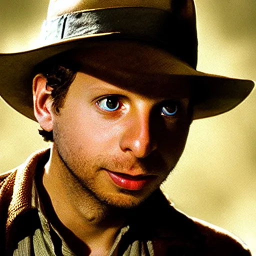 Image similar to Michael Cera as indiana jones in raiders of the lost ark, 8k resolution, full HD, cinematic lighting, award winning, anatomically correct