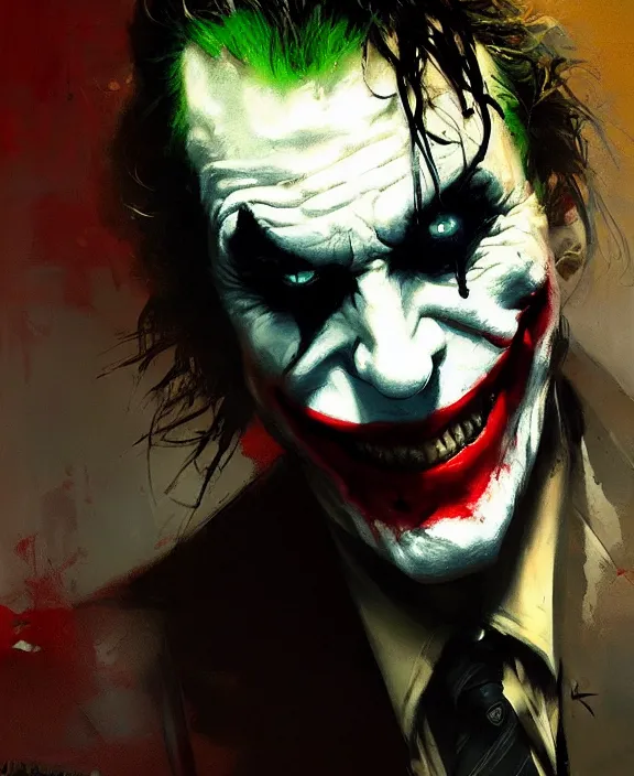 Prompt: joker by jeremy mann