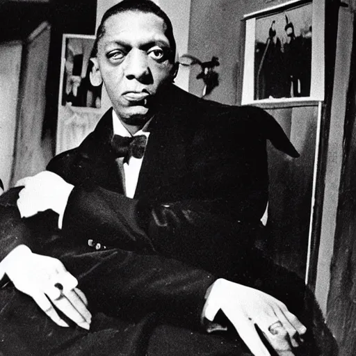 Image similar to john coltrane snuggling count orlok