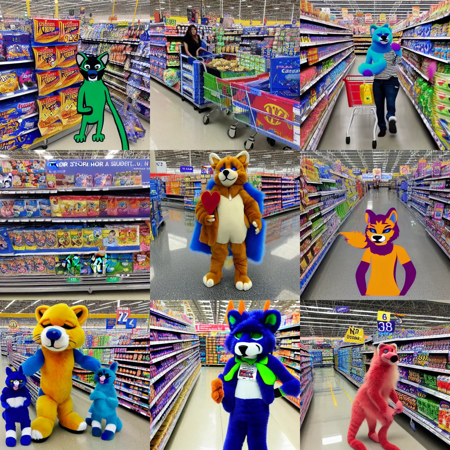 Prompt: fursonas for sale at walmart