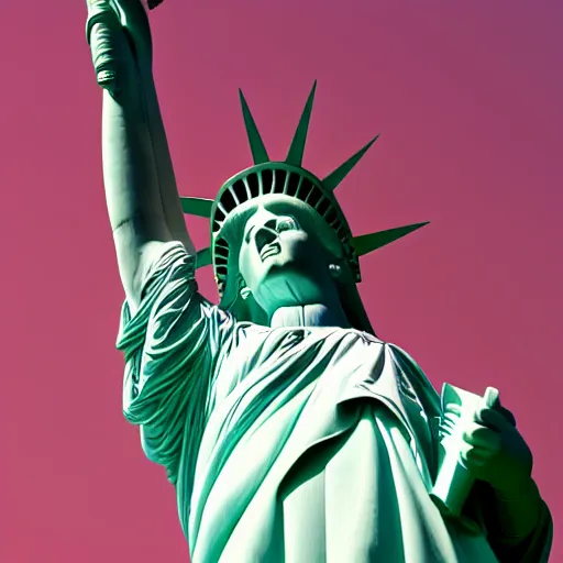 Image similar to color shot of the Statue of Liberty lying down and crying, photorealistic,8k, XF IQ4, 150MP, 50mm, F1.4, ISO 200, 1/160s, natural light