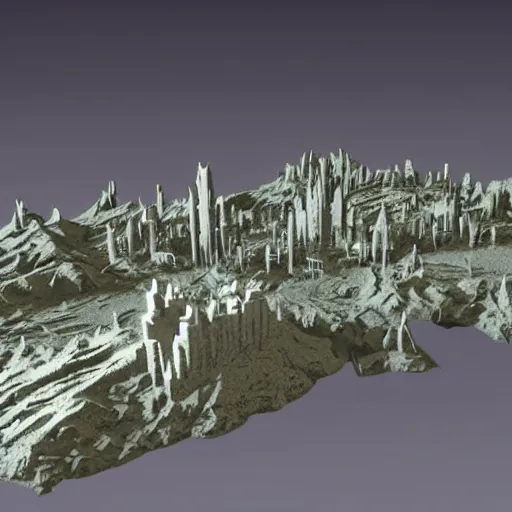 Prompt: 3 d printed skylines, skyrim gameplay