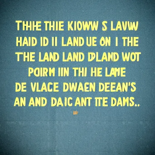 Image similar to Though I did not know the place, I set out for the land of my dreams. Having arrived at the land of my dreams, I found I did not know the place