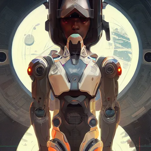 Prompt: symmetry! futuristic robotic, apex legends, epic lighting, illustration, highly detailed, art by artgerm and greg rutkowski and alphonse mucha