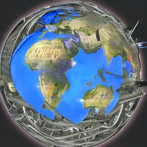 Image similar to sid meyer's civilization IV menu screen, spinning earth