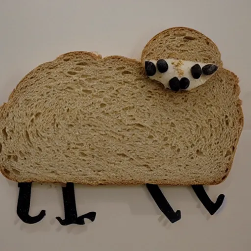 Prompt: a bread sheep