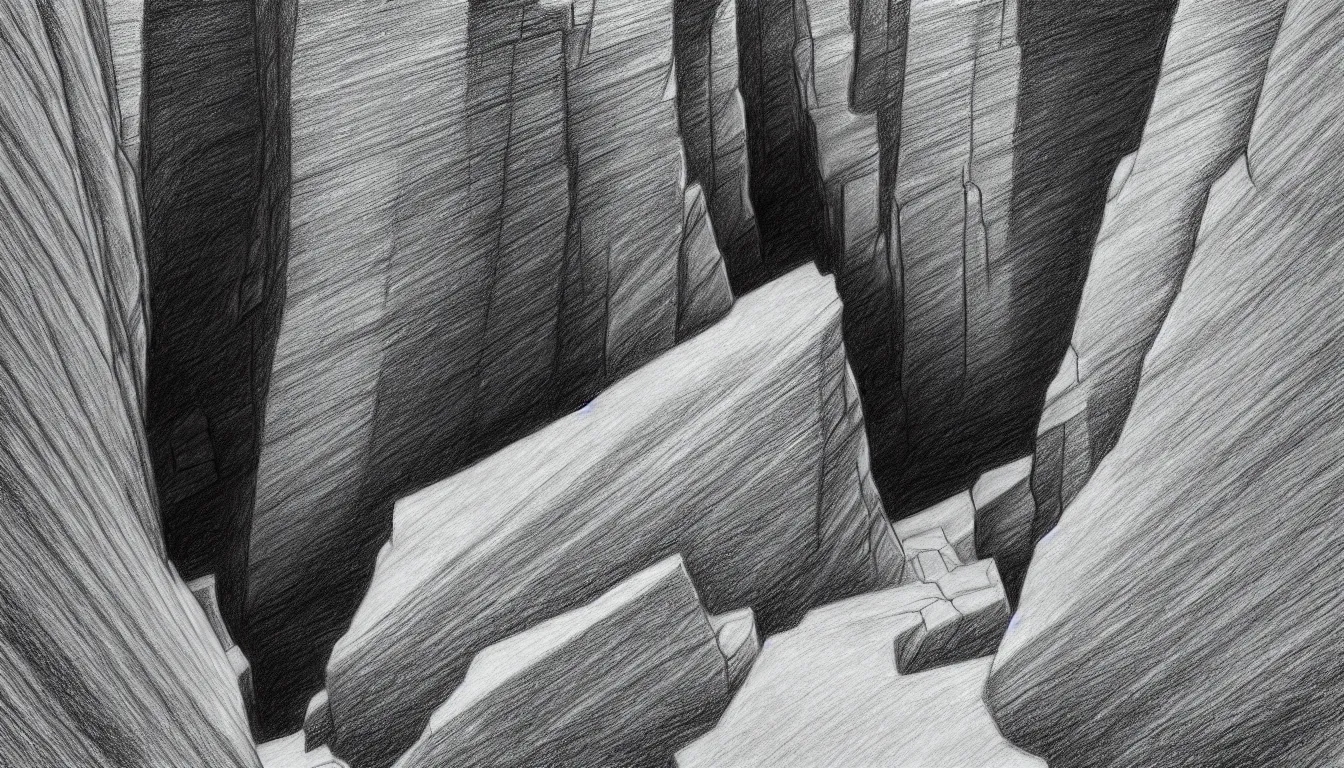 Prompt: slot canyons, photorealistic drawing, masterpiece