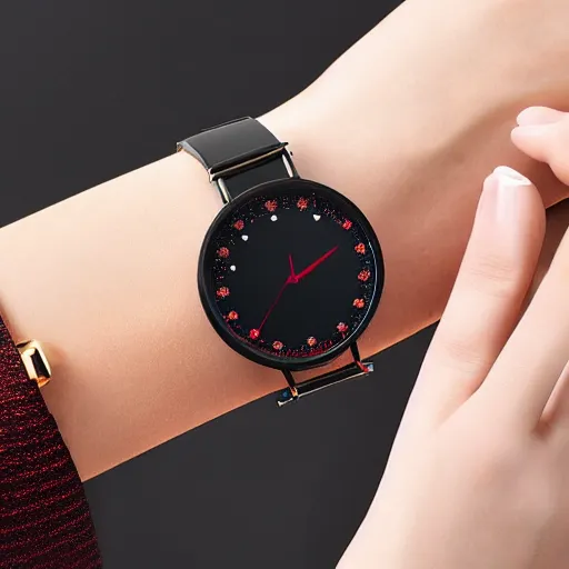 Image similar to a mirror watch with 3 faces and 3 watch bodies