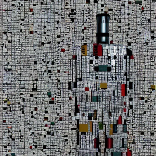 Image similar to robot made of wine bottles. High resolution. Artstation.