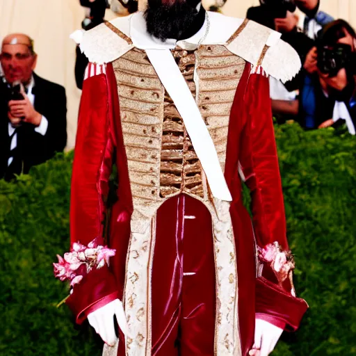 Image similar to photo of william shakespeare at the met gala