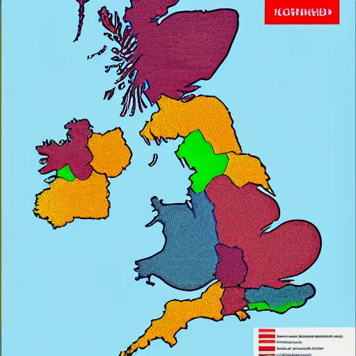 Image similar to the map of uk in 2 0 2 2 but scotland got independence make the lines right