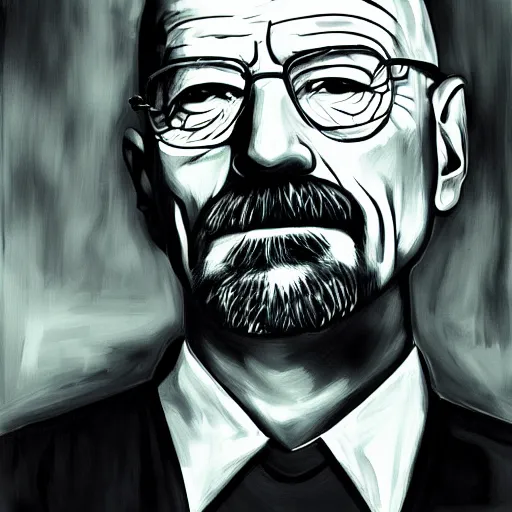 Prompt: walter white abstract