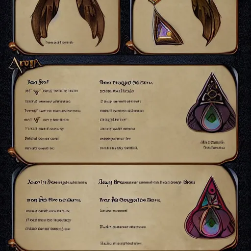 Image similar to magical amulet reference sheet,