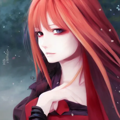 Image similar to anime portrait of a vampire as an anime girl by Stanley Artgerm Lau, WLOP, Rossdraws, James Jean, Andrei Riabovitchev, Marc Simonetti, and Sakimichan, trending on artstation