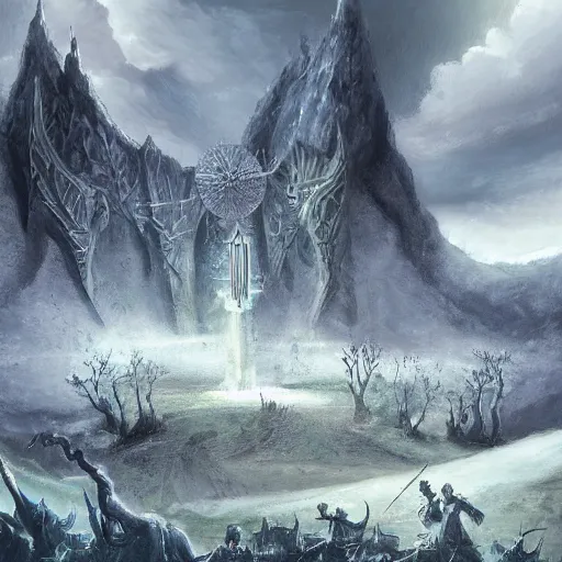 Image similar to The White Lands of Empathica, fantasy art