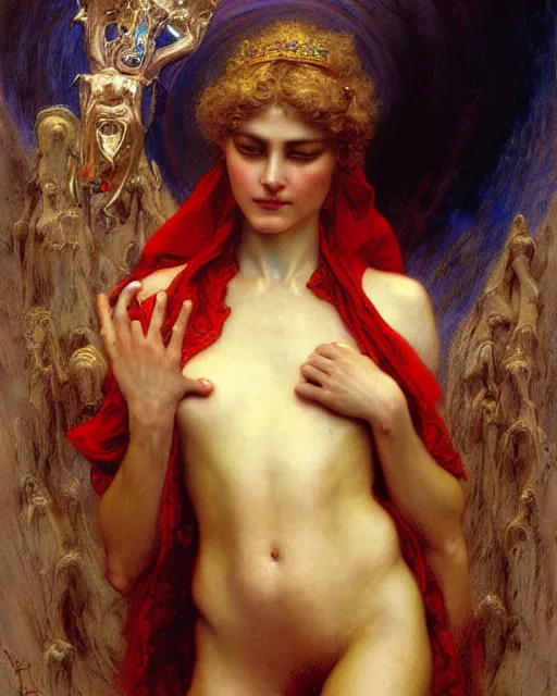 Image similar to the goddess of love from dante's divine comedy. highly detailed painting by gaston bussiere, craig mullins, j. c. leyendecker 8 k