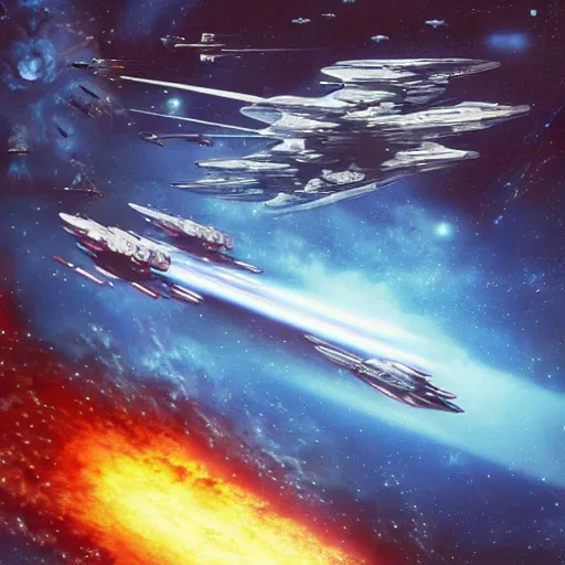 Image similar to a grand space battle of space battleship near the hyperspace flaming gate of Aldebaran, hyper detailed, very very very very beautiful, high-definition picturel