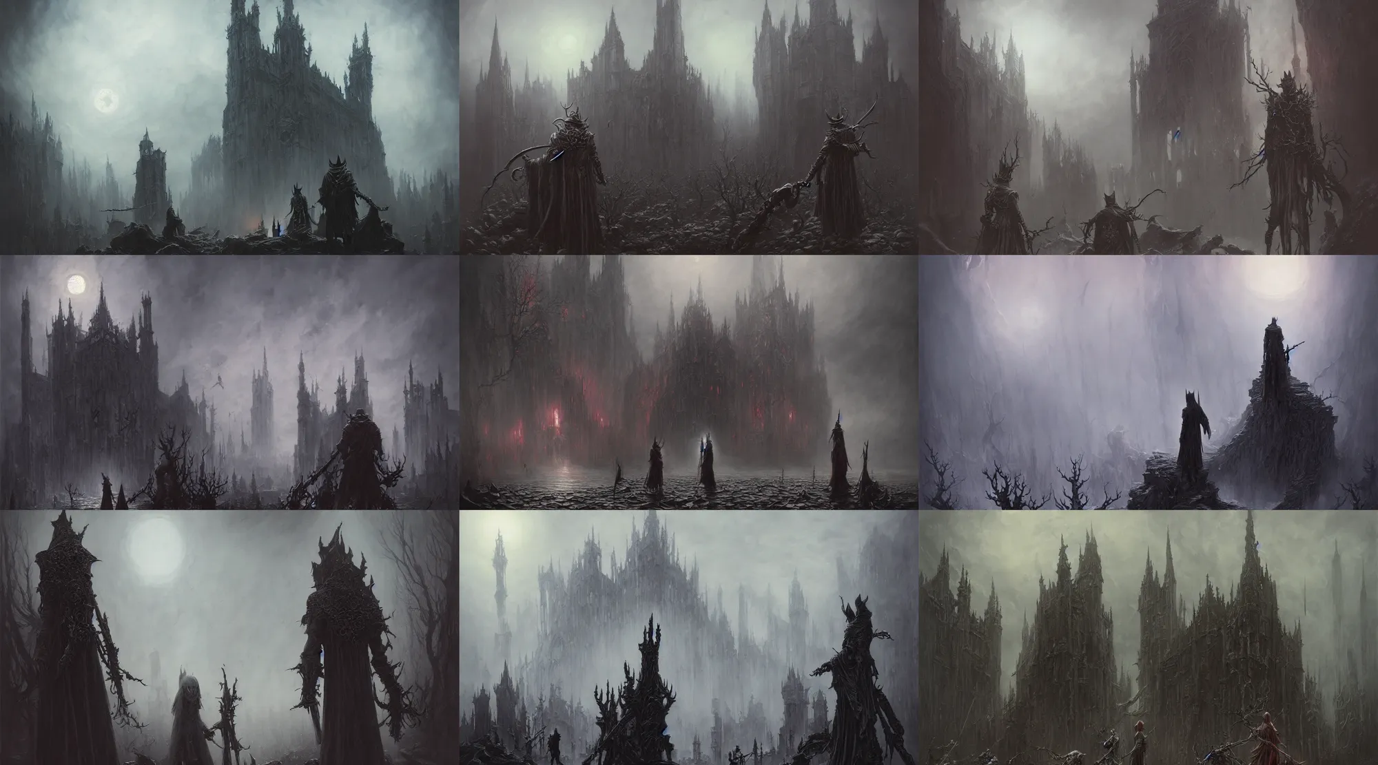 Prompt: a beautiful painting of bloodborne by kouichirou harada and daniel gerhartz and zdzisław beksinski, gothic, victorian, official art, trending on artstation