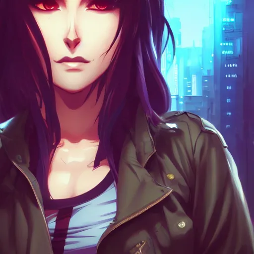 Image similar to a portrait of revy from black lagoon manga, art by lois van baarle and loish and ross tran and rossdraws and sam yang and samdoesarts and artgerm, digital art, highly detailed, intricate, sharp focus, trending on artstation hq, deviantart, unreal engine 5, 4 k uhd image