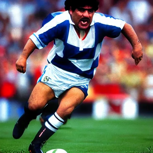 Prompt: maradona face photograph