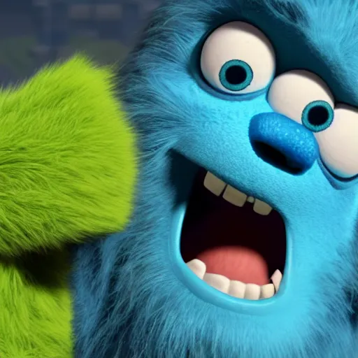 Prompt: Sulley monster inc, 4k